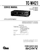 Sony TC-W421 - Service Manual 